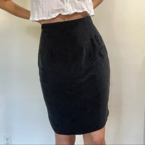 Silk pencil skirt